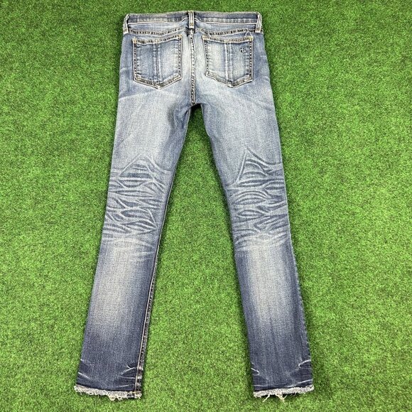 Rag & Bone Womens Size 25 Low Rise Crop Raw Hem Denim Jeans USA‎ Made - Picture 3 of 9
